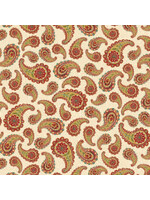 Blank Quilting Avigon - Paisley - Ivory - Coupon - 55 cm x 110 cm