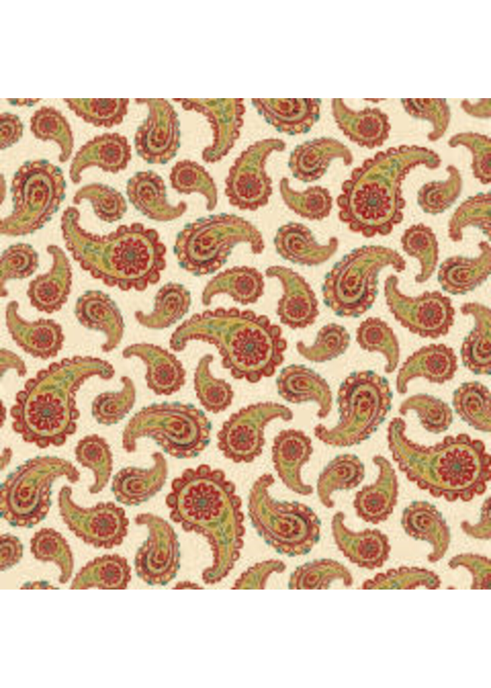 Blank Quilting Avigon - Paisley - Ivory - Coupon - 55 cm x 110 cm