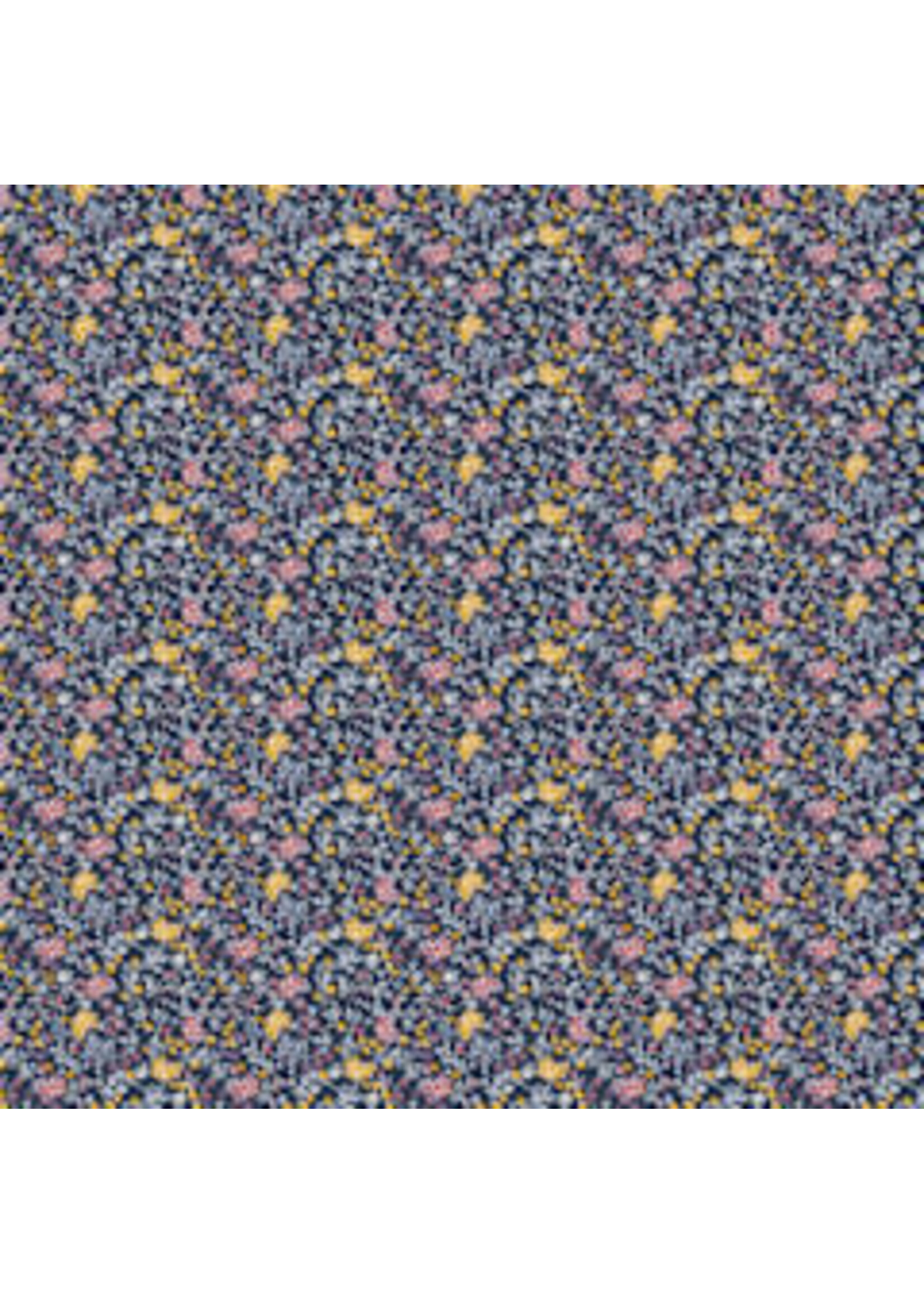 Windham Fabrics Bedford - Ditsy Berries - Navy - Coupon - 100 cm x 110 cm