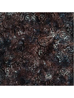 Hoffman Fabrics Bali Handpaint - 304 - Paisley - Bruin - Coupon - 110 cm x 110 cm
