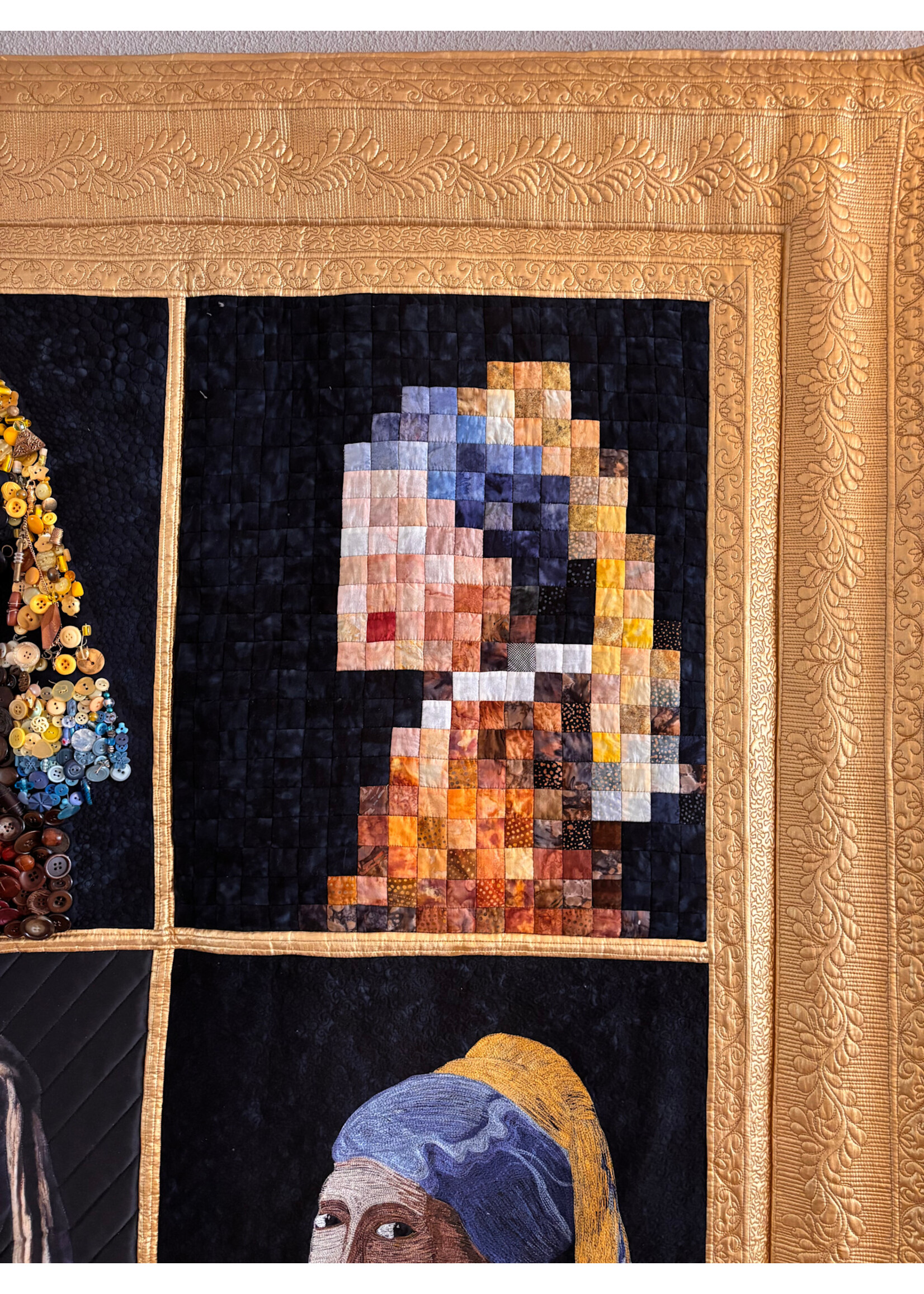 Quilt - Meisje met de parel - 215 cm x 220 cm