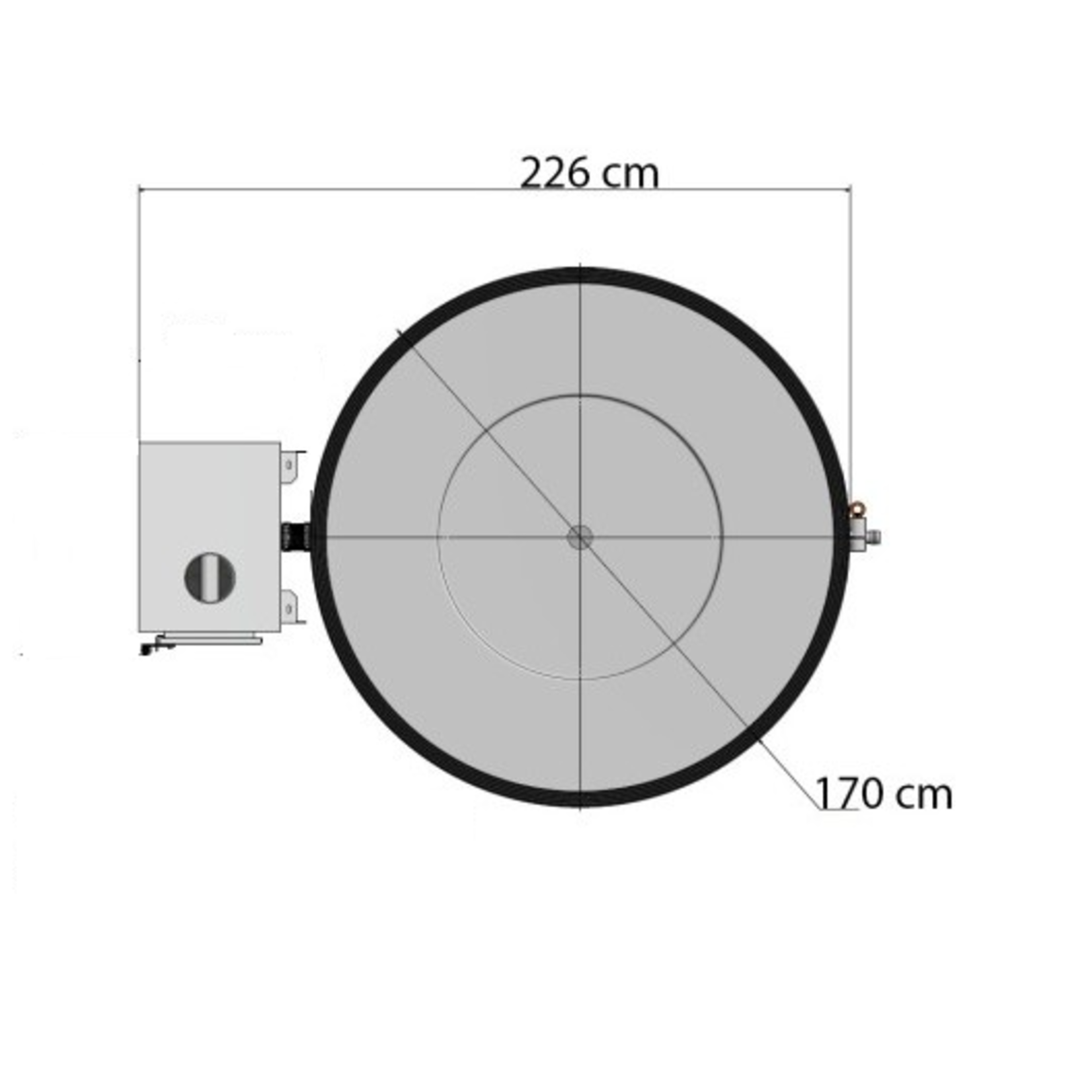 Kirami Kirami Kunststof Hottub Breezy Onderhoudsvrij  Thermowood Hoogte 110cm / Ø 170 cm