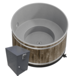 Kirami Elektrische Hottub Breezy Gebeitst Fins Sparrenhout Hoogte 110cm / Ø 170 cm