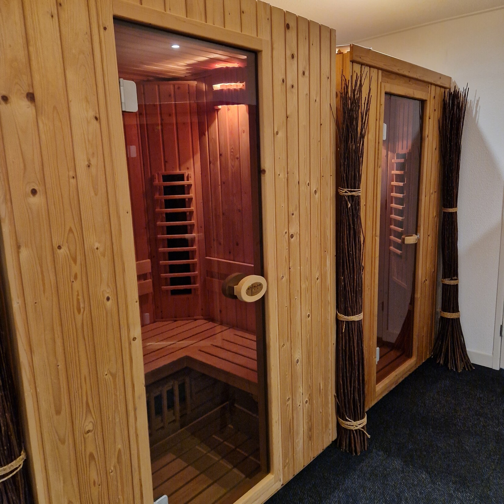 Bastu Infraroodsauna met Philips lampen. 130 x 120 "Cedar"