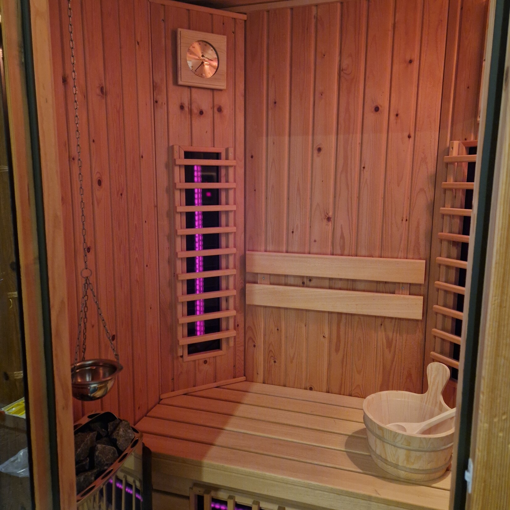 Bastu Infraroodsauna met Philips lampen. 130 x 120 "Combi"