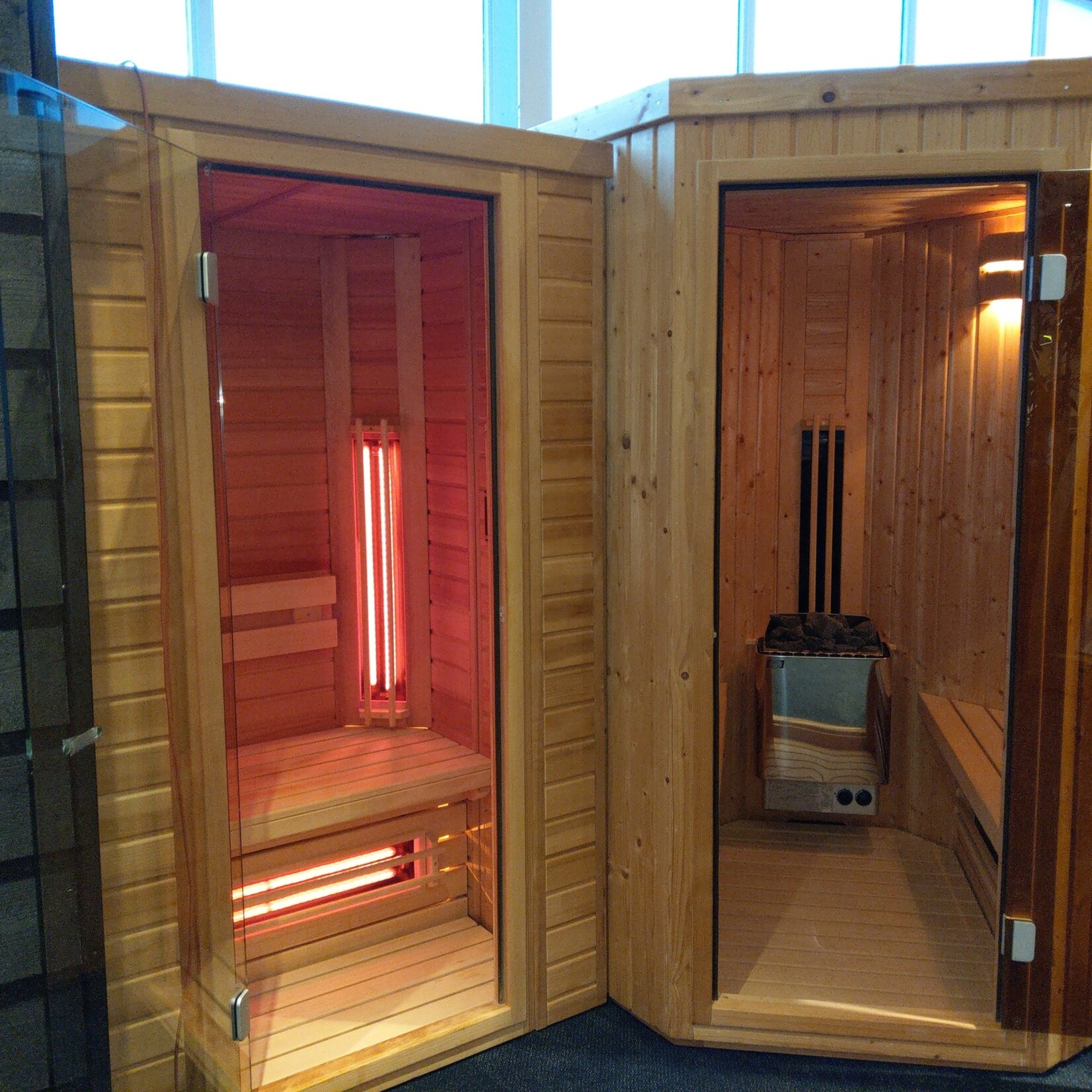 Bastu Infraroodsauna met Philips lampen. 150 x 150 "Combi''