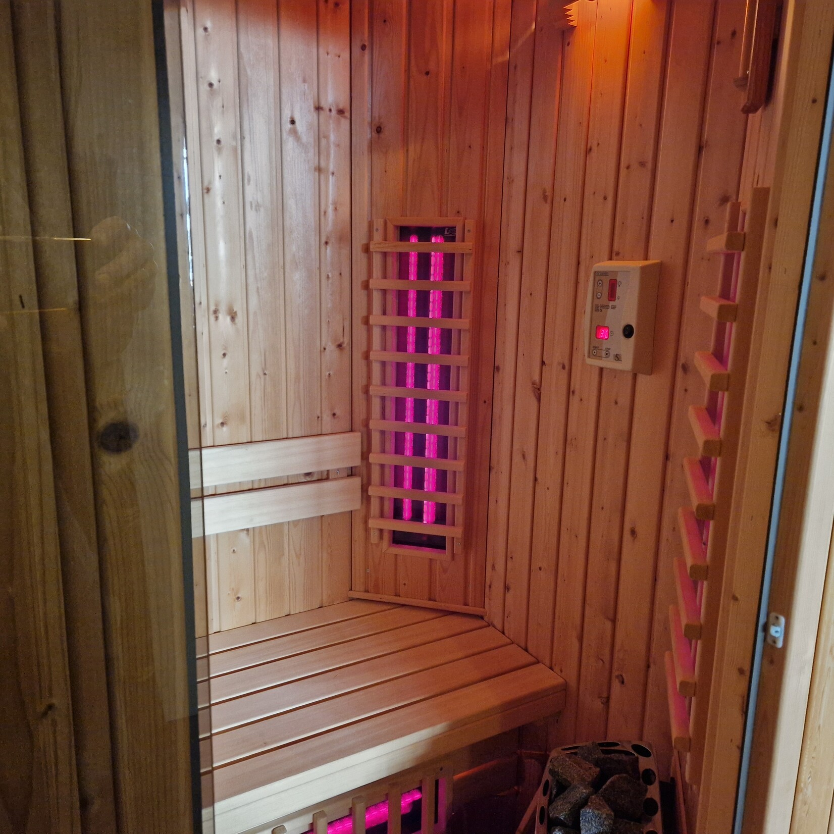 Bastu Infraroodsauna met Philips lampen. 130 x 120 "Combi"