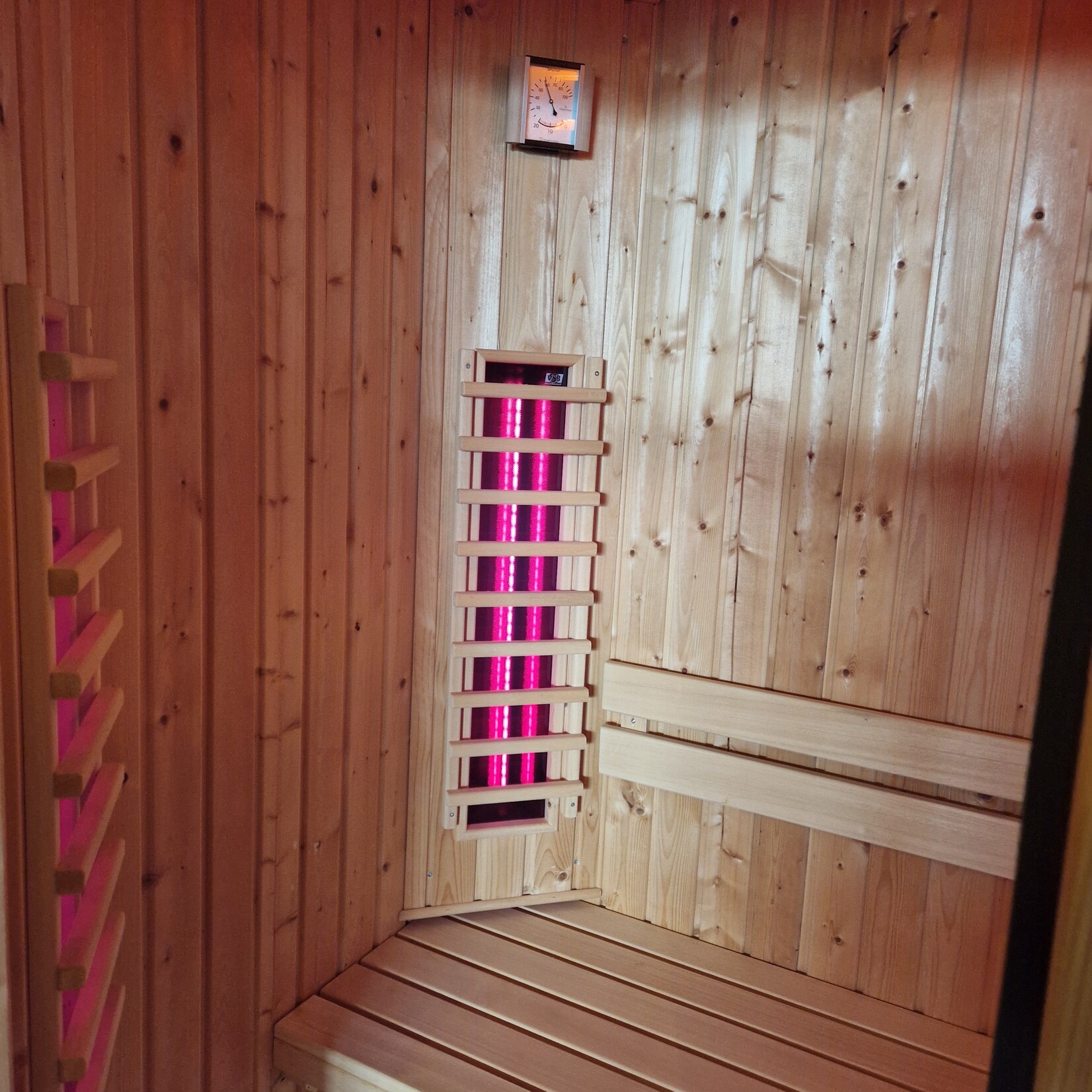 Bastu Infraroodsauna met Philips lampen. 130 x 120 "Combi"