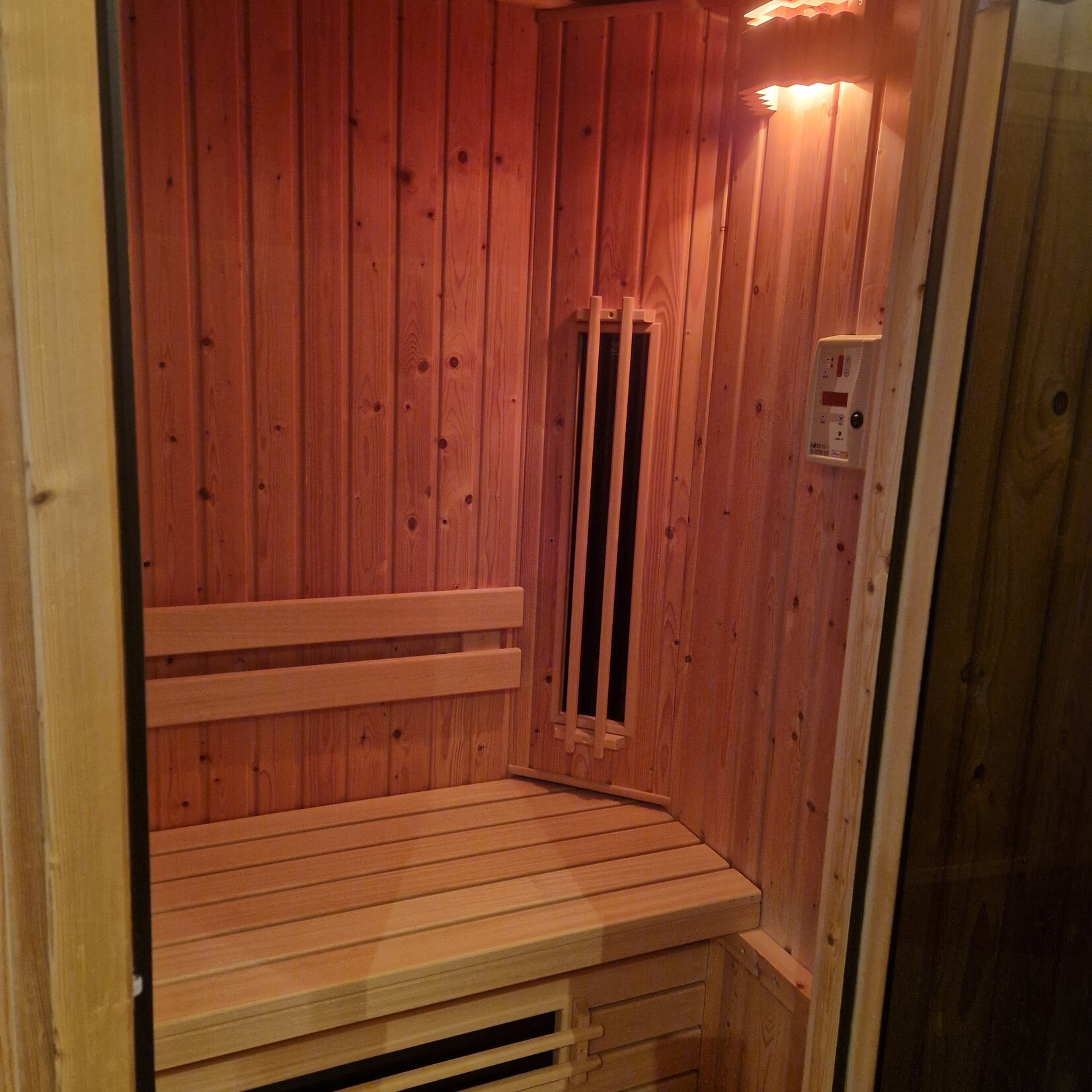 Bastu Infraroodsauna met Philips lampen. 150 x 120 "Fichte"