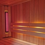 Bastu Combisauna PROF. 150 x 120 Philips infraroodlampen én een saunakachel