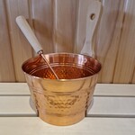 Bastu Sauna Emmer koper (met lepel)