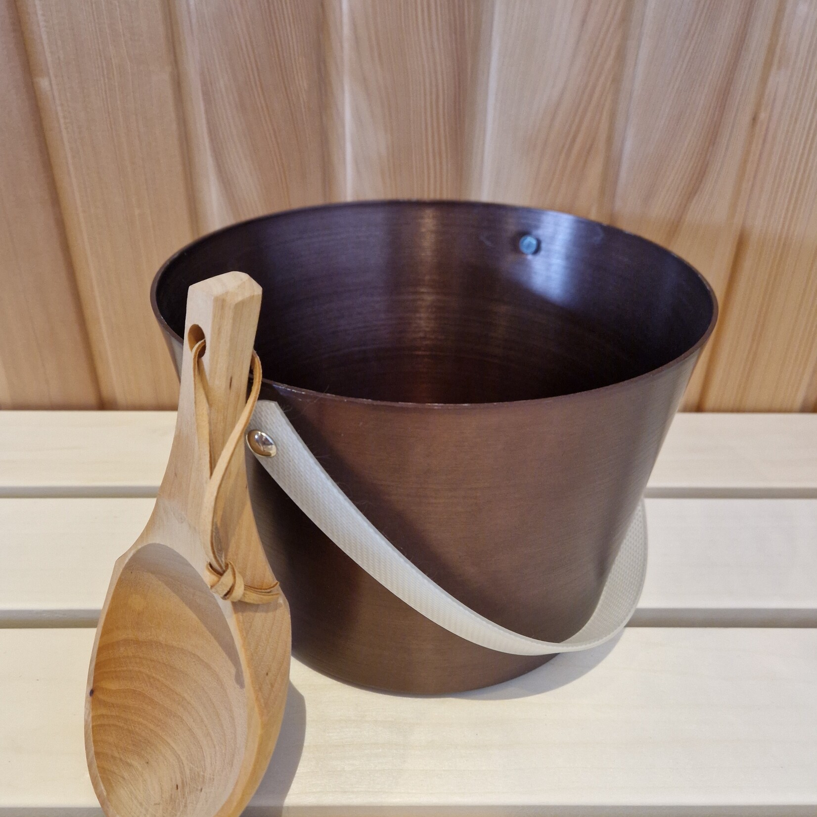 Bastu Sauna Emmer Aluminium (met lepel)