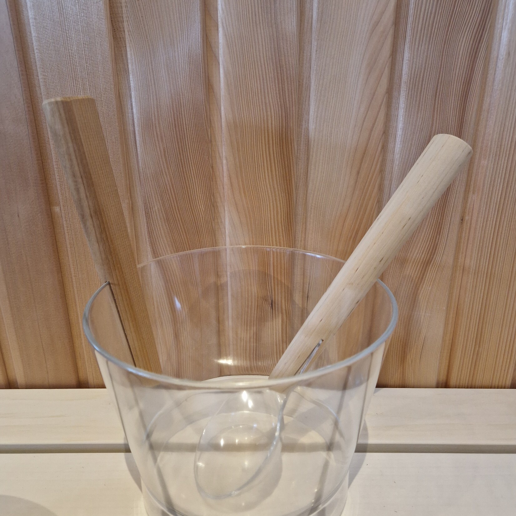 Bastu Sauna Emmer Transparant (met lepel)