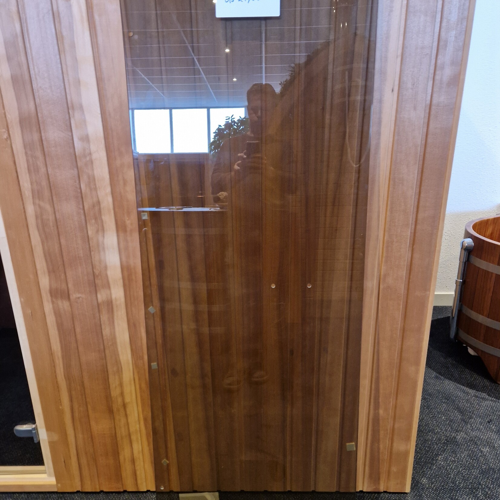 Bastu Saunadeur Glasplaat Getint