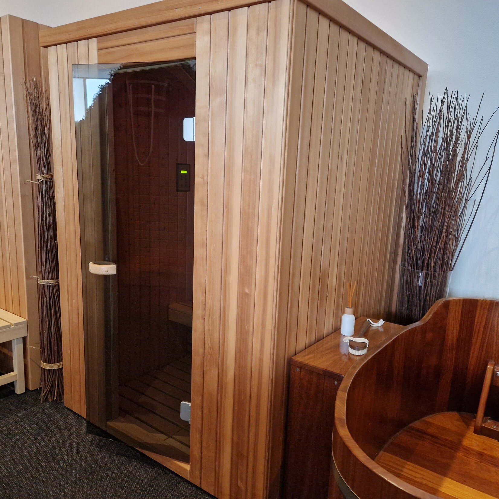 Bastu Infraroodsauna SHOWMODEL 1.40 x 1.40 Hemlock