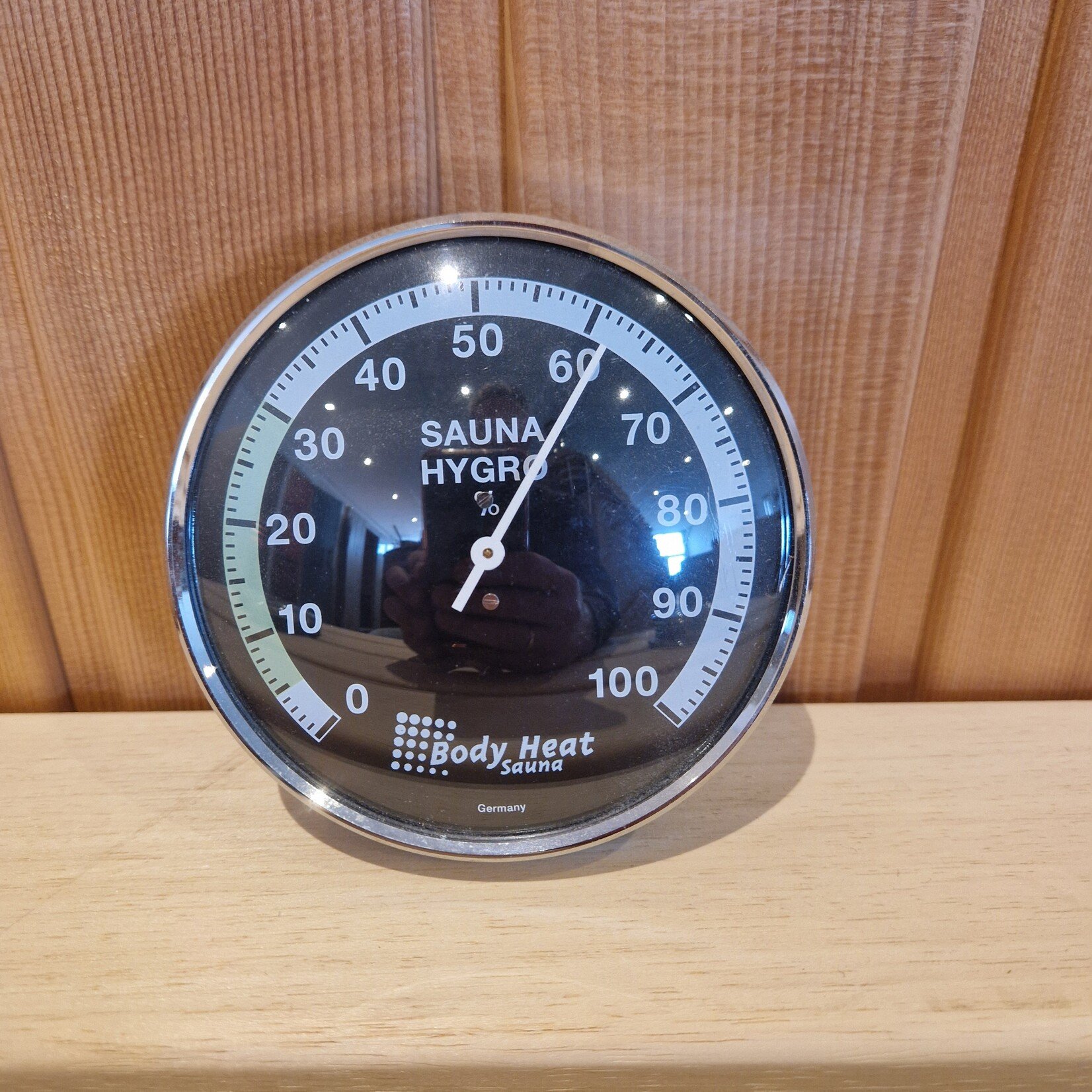 Bastu Sauna  Meters Hygrometer Zwart