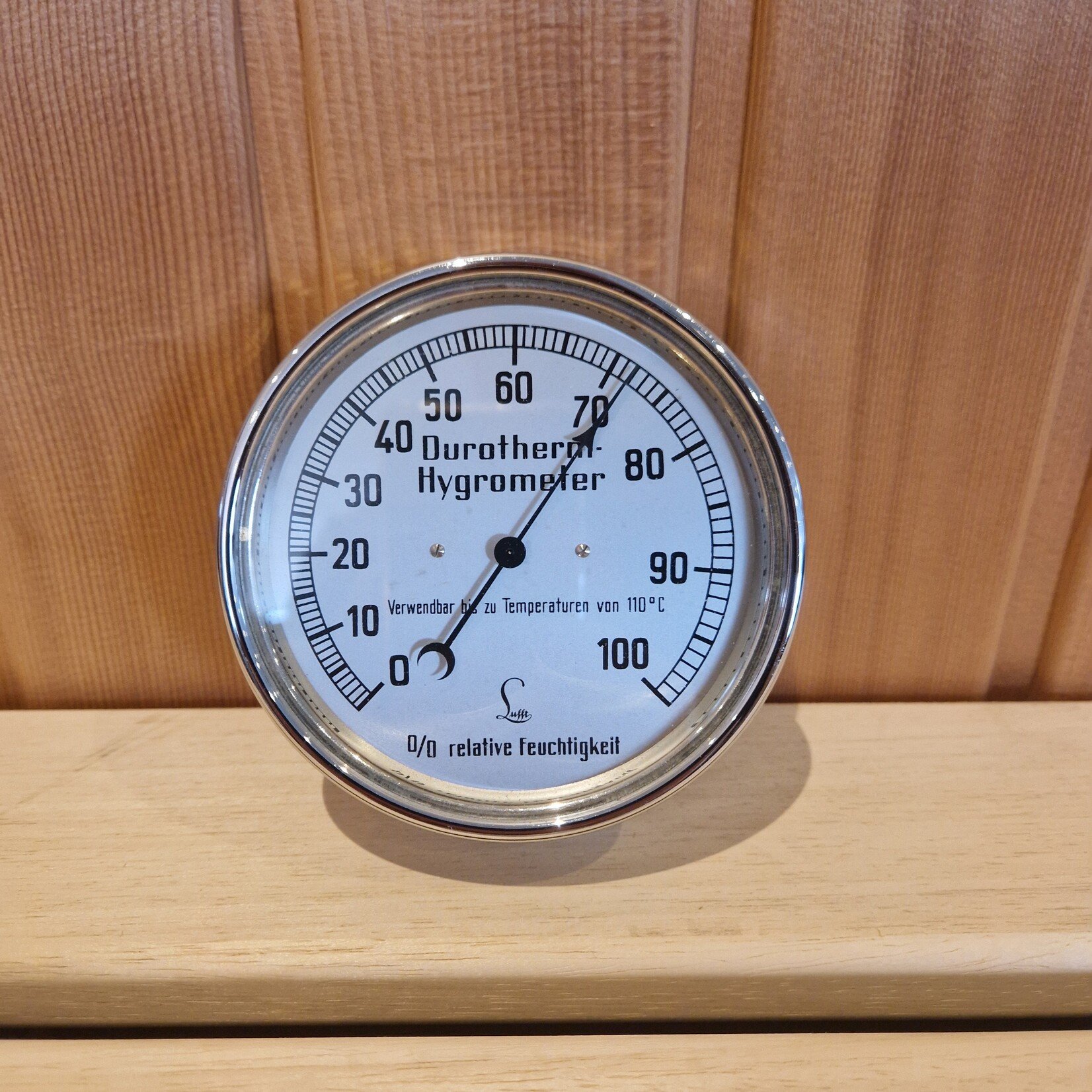 Bastu Sauna  Meters Hygrometer Chrome