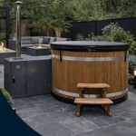 Kirami Actieset! Hottub Family 2.00 Onderhoudsvrij Thermowood Verwarming op Bio-brandstof! Zeer zuinig!