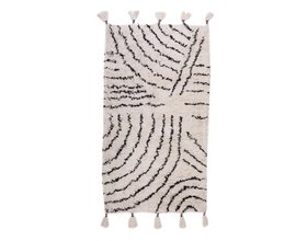 Vloerkleed Berber wit/zwart