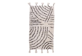Vloerkleed Berber wit/zwart