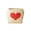 Rice Vierkante mand raffia - hart
