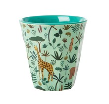 Beker jungle dierenprint groen - middel