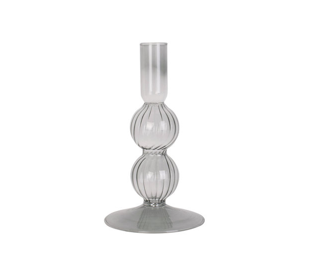 Kandelaar Swirl bubbles - transparant Kandelaar Swirl bubbles - transparant