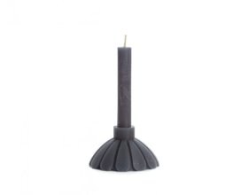 Kaars Sculptuur Petal - antraciet grijs