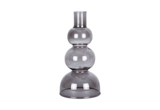 Kandelaar Layered circles glass black