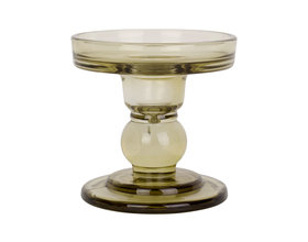 Kandelaar Glass Art small - mosgroen