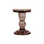 Present Time Candle Holder Glass Art chocolate brown - medium