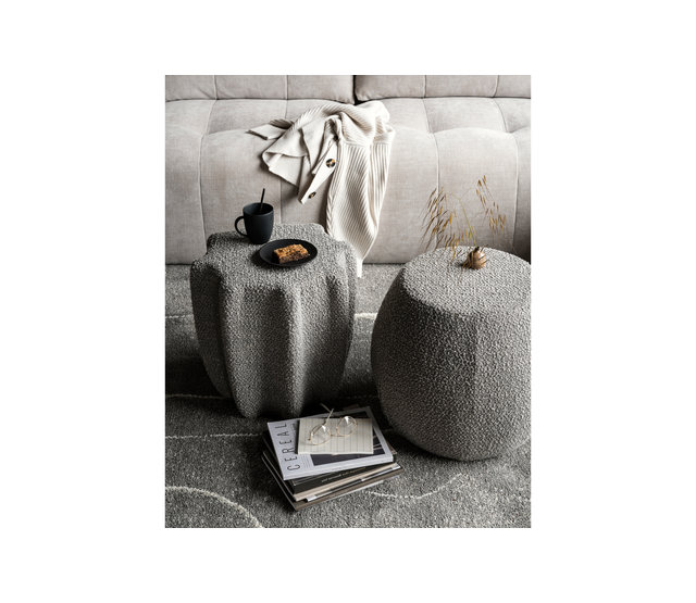 Soft star poef lichtgrijs