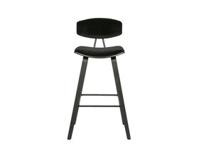 Senn barstoel fluweel zwart