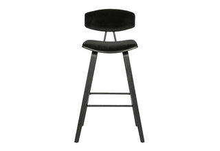 Senn barstoel fluweel zwart