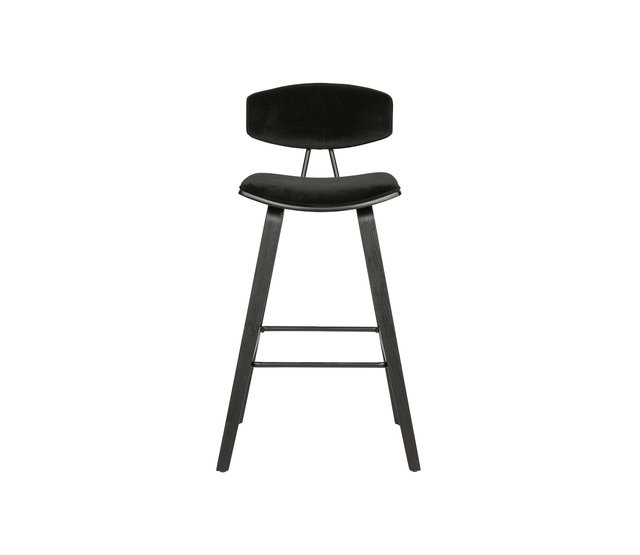 Senn barstoel fluweel zwart
