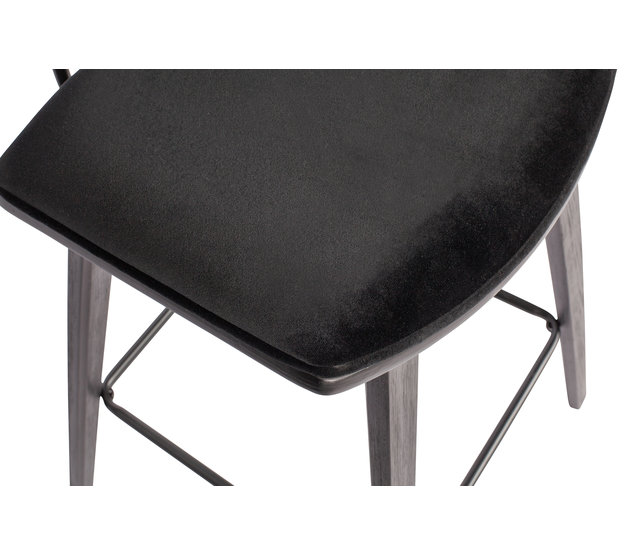 Senn barstoel fluweel zwart