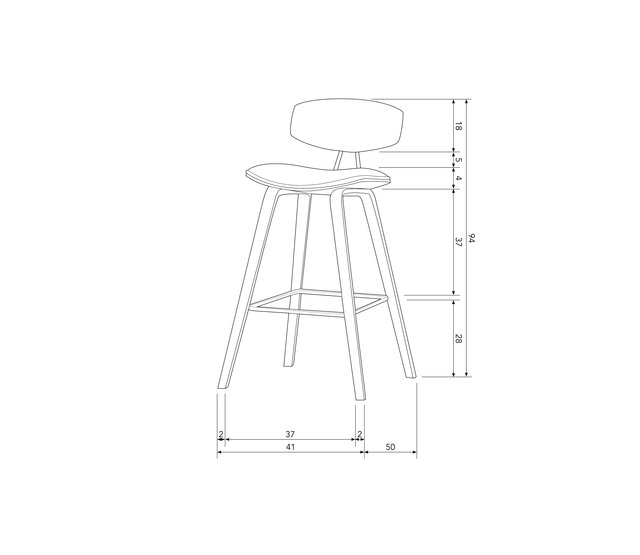 Senn barstoel fluweel zwart