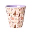 Rice Beker lavendel dieren print
