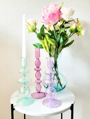 Kandelaar glas - lichtgroen Kandelaar glas - lichtgroen