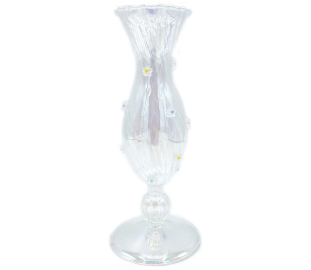 Ravie vaasje parelmoer met bloemetjes