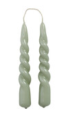 Kaars Mini swirl dusty green