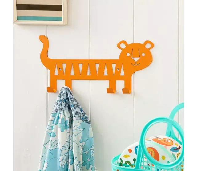 Wandkapstok Tijger metaal