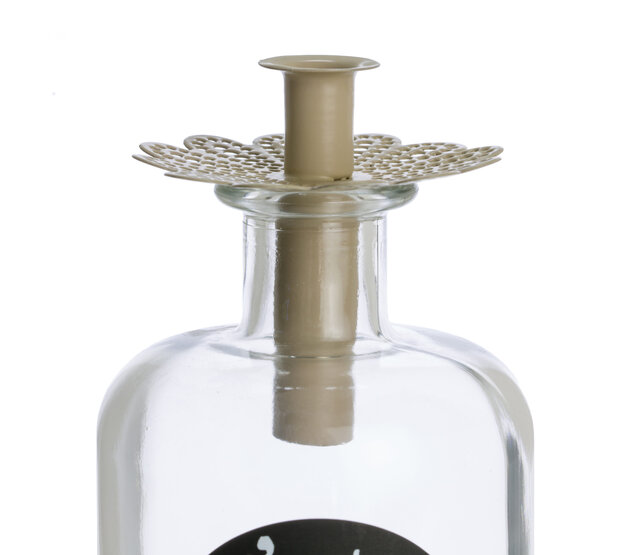 Fleskandelaar taupe (groot)