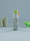 Drinkfles Dino dusty blue