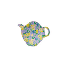 Melamine Theezakjeshouder paars floral field