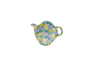 Melamine Theezakjeshouder paars floral field