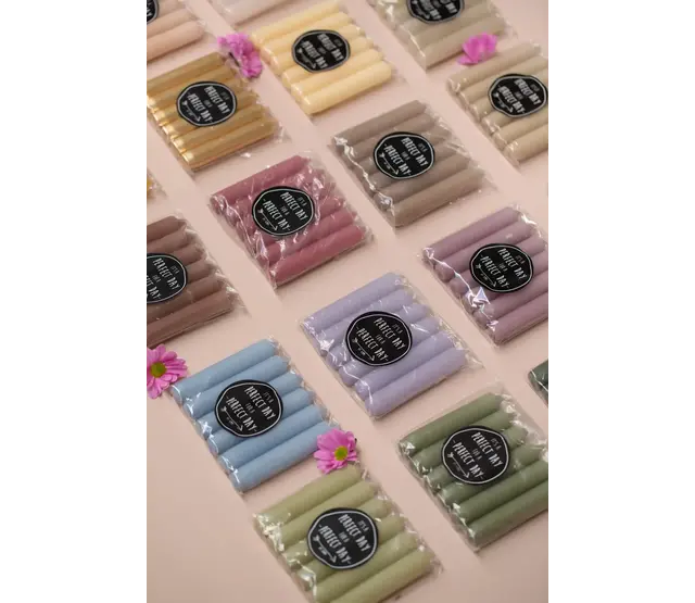 Dinerkaarsen walvisblauw Dinerkaarsen walvisblauw