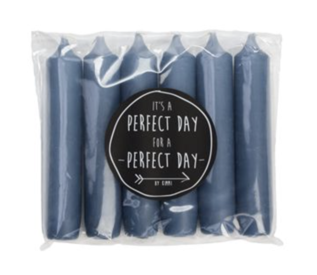 Dinerkaarsen walvisblauw Dinerkaarsen walvisblauw