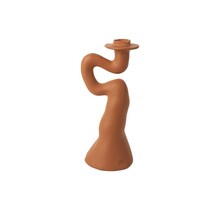 Kaarsenhouder Swirl Large - terra