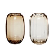 Vazen Ripple Brown (set van 2) Vazen Ripple Brown (set van 2)